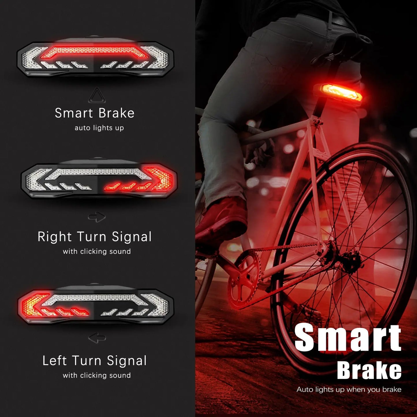 Bike Tail Turn & Brake Light with Remote - Outsmart