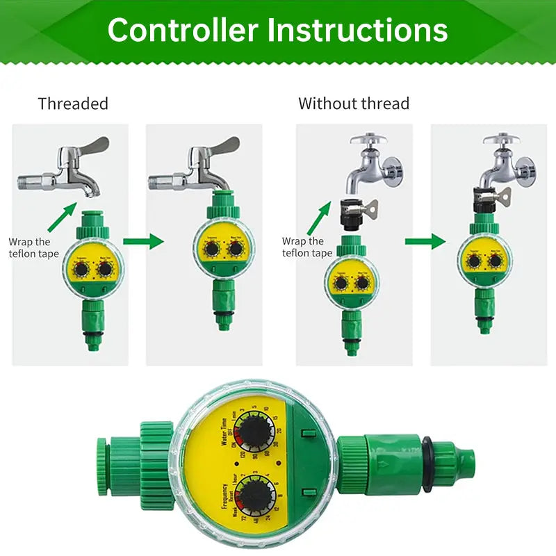 Outdoor plastic garden hose equipped with electronic automatic irrigation timer eprolo