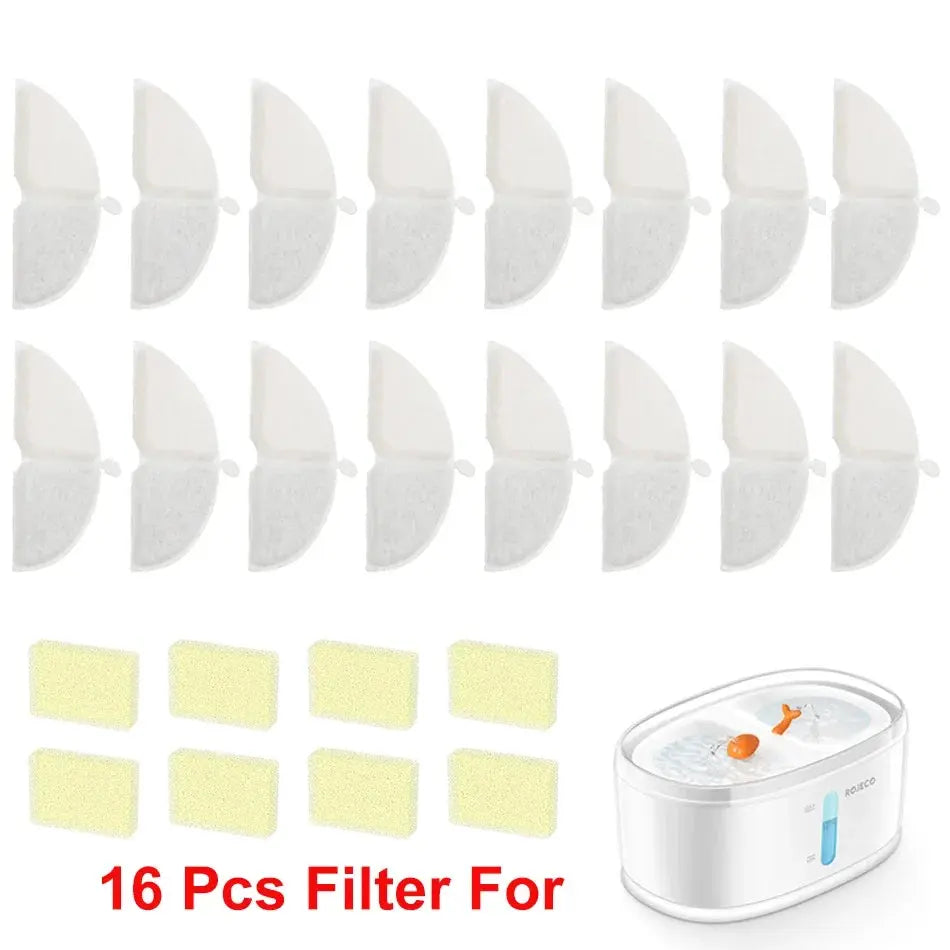 Effortless Essentials: Pet Edition – ROJECO Cat Water Fountain Filter Subscription (For Dual-Pet Fountain) - Outsmart