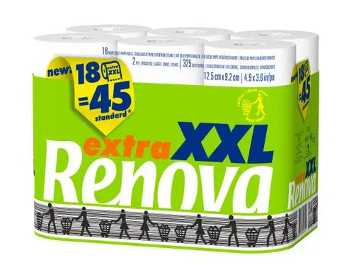Renova Extra XXL Toilet Tissue Paper - 18 Rolls Renova
