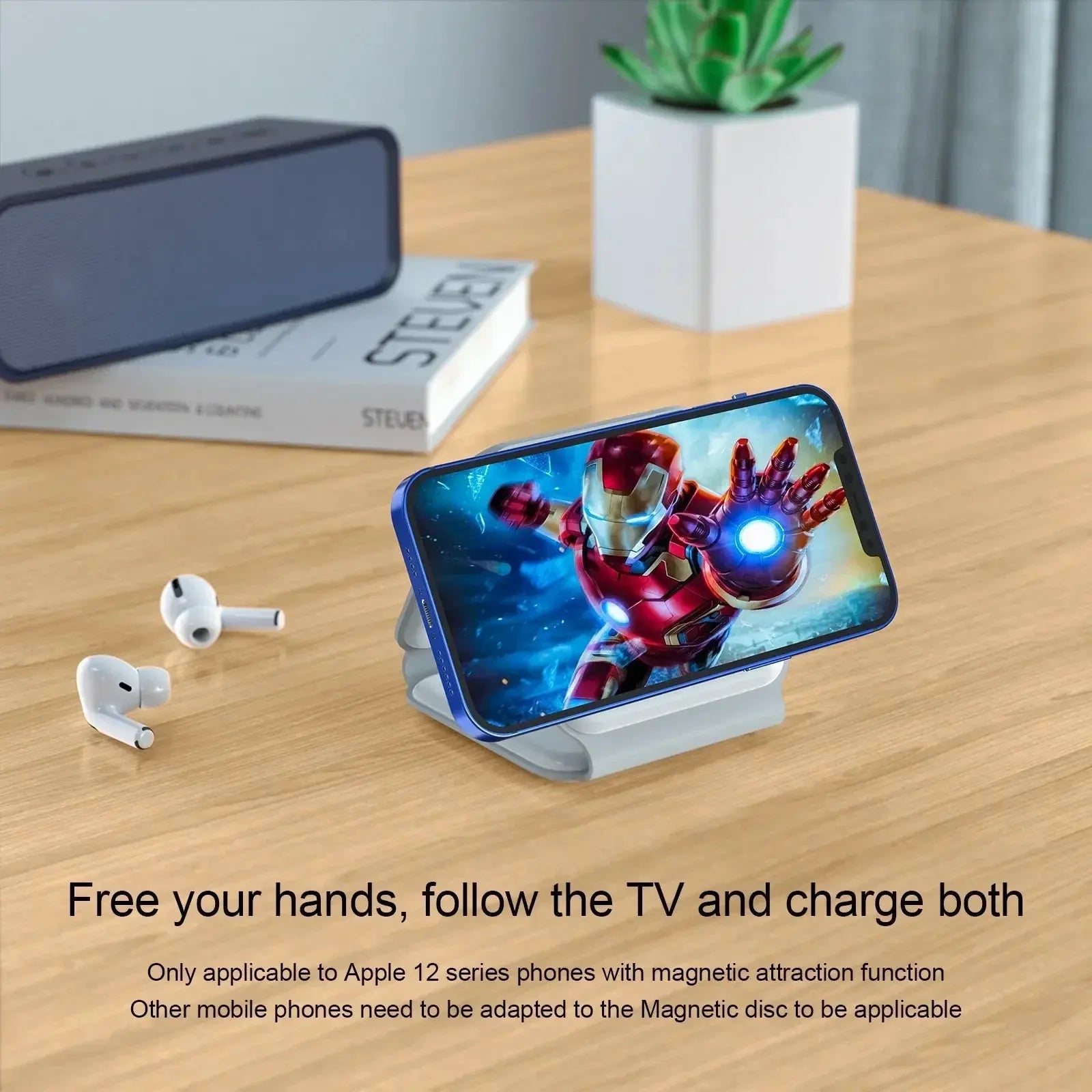3-in-1 Magnetic Folding Wireless Charger | Outsmart Power-Link - Outsmart