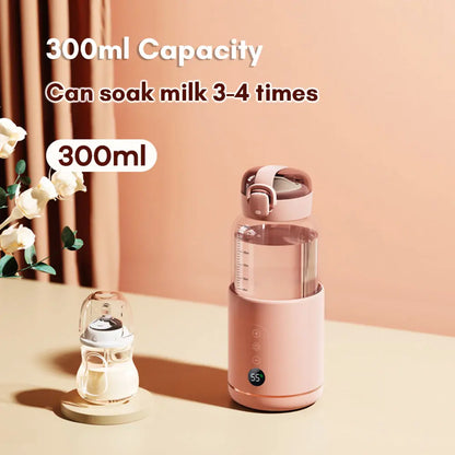 300ml Portable Bottle Warmer for Babies with Precise Temperature Control - Outsmart