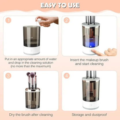 Electric brush cleaner with drying feature and storage - United Kingdom