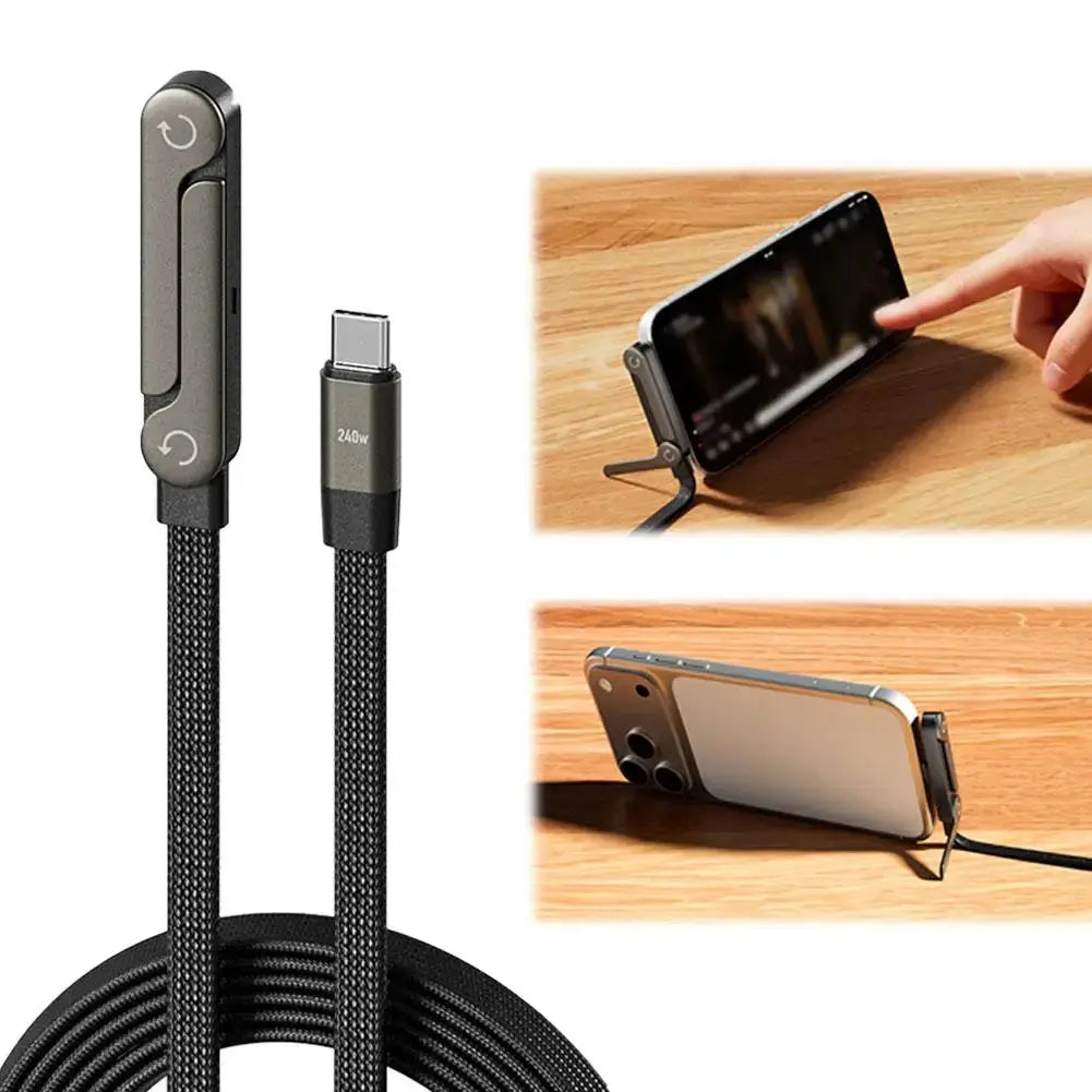 2-in-1 Invisible Holder Charger Cable with Stand (240W Fast Charging Stand) - Outsmart