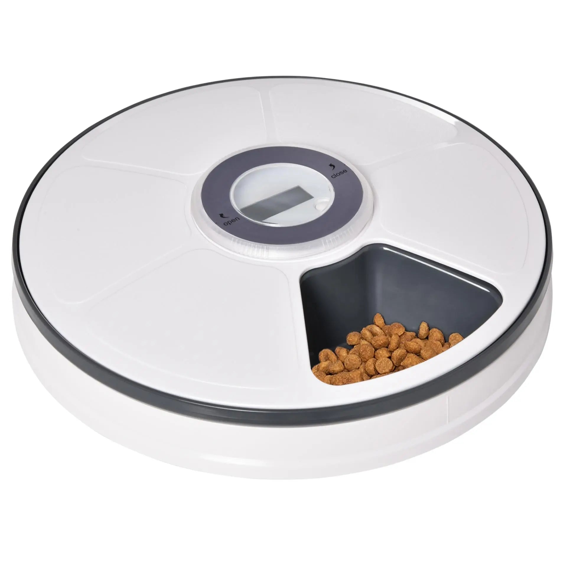 PawHut Automatic Pet Dog Cat Feeder w/ Digital Timer Six-Meal Food Dispenser Outsmart