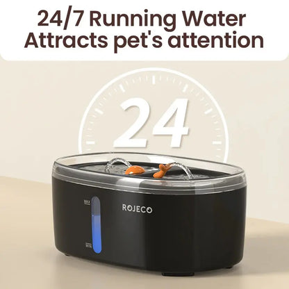 Automatic Pet Water Fountain Dual bowls Wireless Pet Water Dispenser for Dog Cat Smart Drinker Multiple Pets (Black) - Outsmart