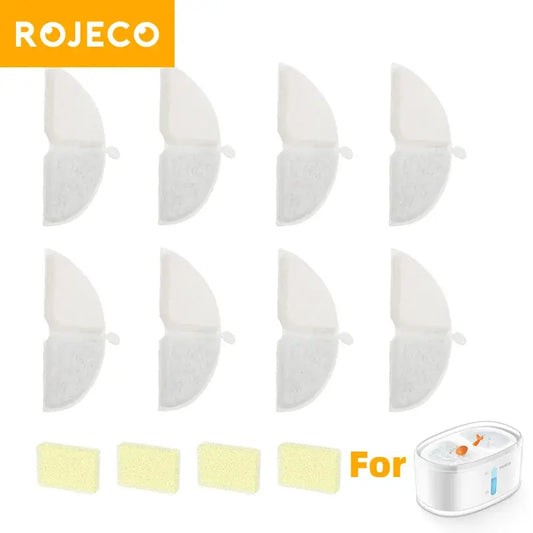 Effortless Essentials: Pet Edition – ROJECO Cat Water Fountain Filter Subscription (For Dual-Pet Fountain) - Outsmart