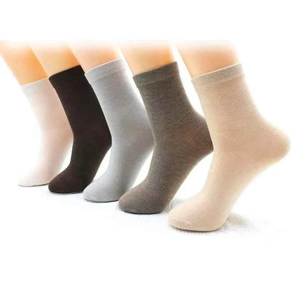 5 /10 Pairs Spring Women's Harajuku Solid  Thin Candy Color Colorful Bamboo Fiber Socks