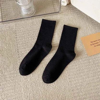 33 Colors Summer Cotton Soft Socks Happy Colorful Women's Mid-tube Stocking Fashion Trend Red Green Ankle Sox Autumn Hosiery