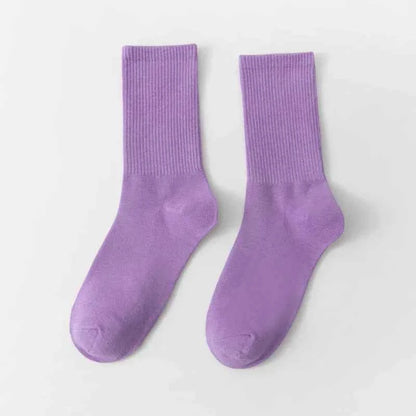 33 Colors Summer Cotton Soft Socks Happy Colorful Women's Mid-tube Stocking Fashion Trend Red Green Ankle Sox Autumn Hosiery