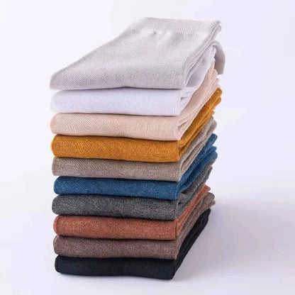 5 /10 Pairs Spring Women's Harajuku Solid  Thin Candy Color Colorful Bamboo Fiber Socks