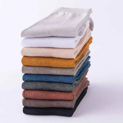 10 Pair Women's Bamboo Fiber Socks Harajuku Retro Solid Color Casual Ladies Set Black Socks Korean Style White Socks Wholesale