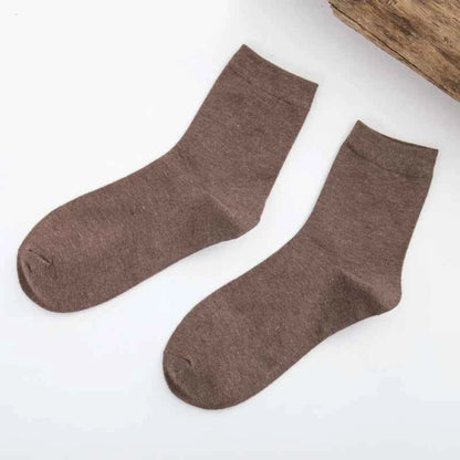 5 /10 Pairs Spring Women's Harajuku Solid  Thin Candy Color Colorful Bamboo Fiber Socks