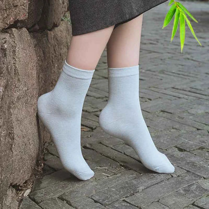 5 /10 Pairs Spring Women's Harajuku Solid  Thin Candy Color Colorful Bamboo Fiber Socks