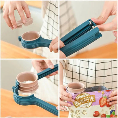 Sealing Clip With Noozle Snack Dispenser Outsmart