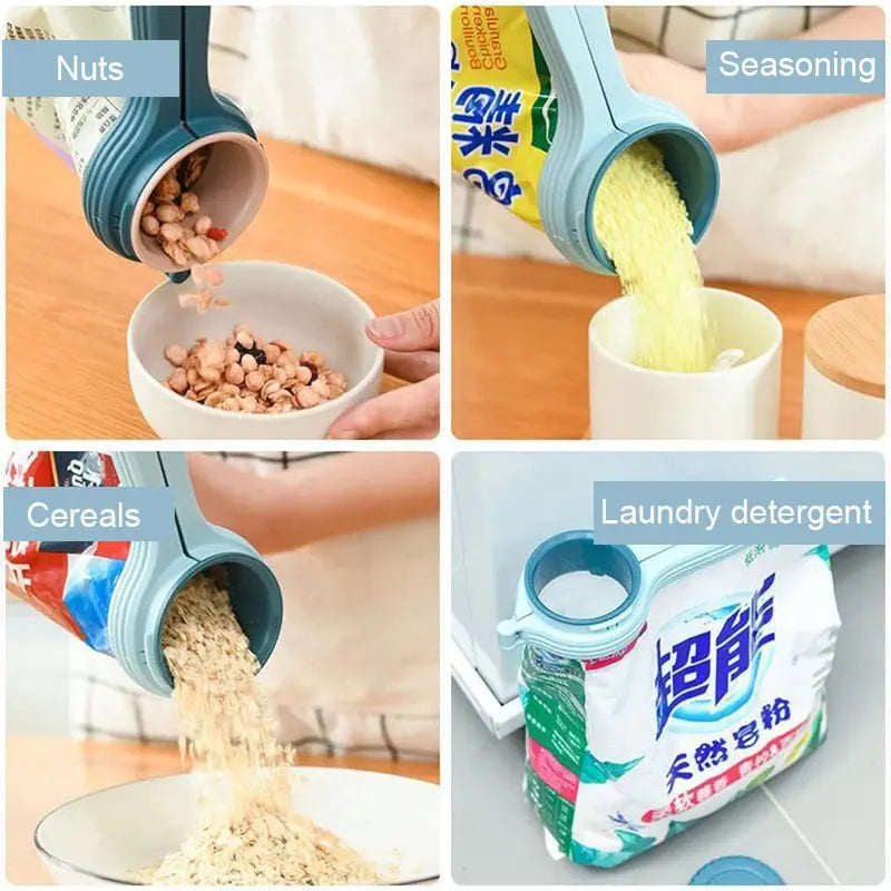 Sealing Clip With Noozle Snack Dispenser Outsmart