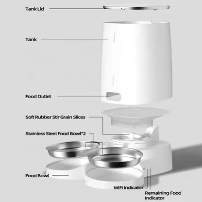 Smart Automatic Pet Feeder with WiFi Control for Cats & Dogs Hypersku