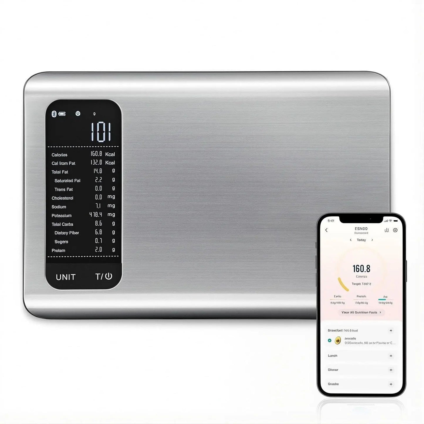 Smart Nutrition Scale for Healthy Living & Nutrition Mastery | 10kg Digital Food Scale with 19-Point Nutrient Analysis & App Hypersku