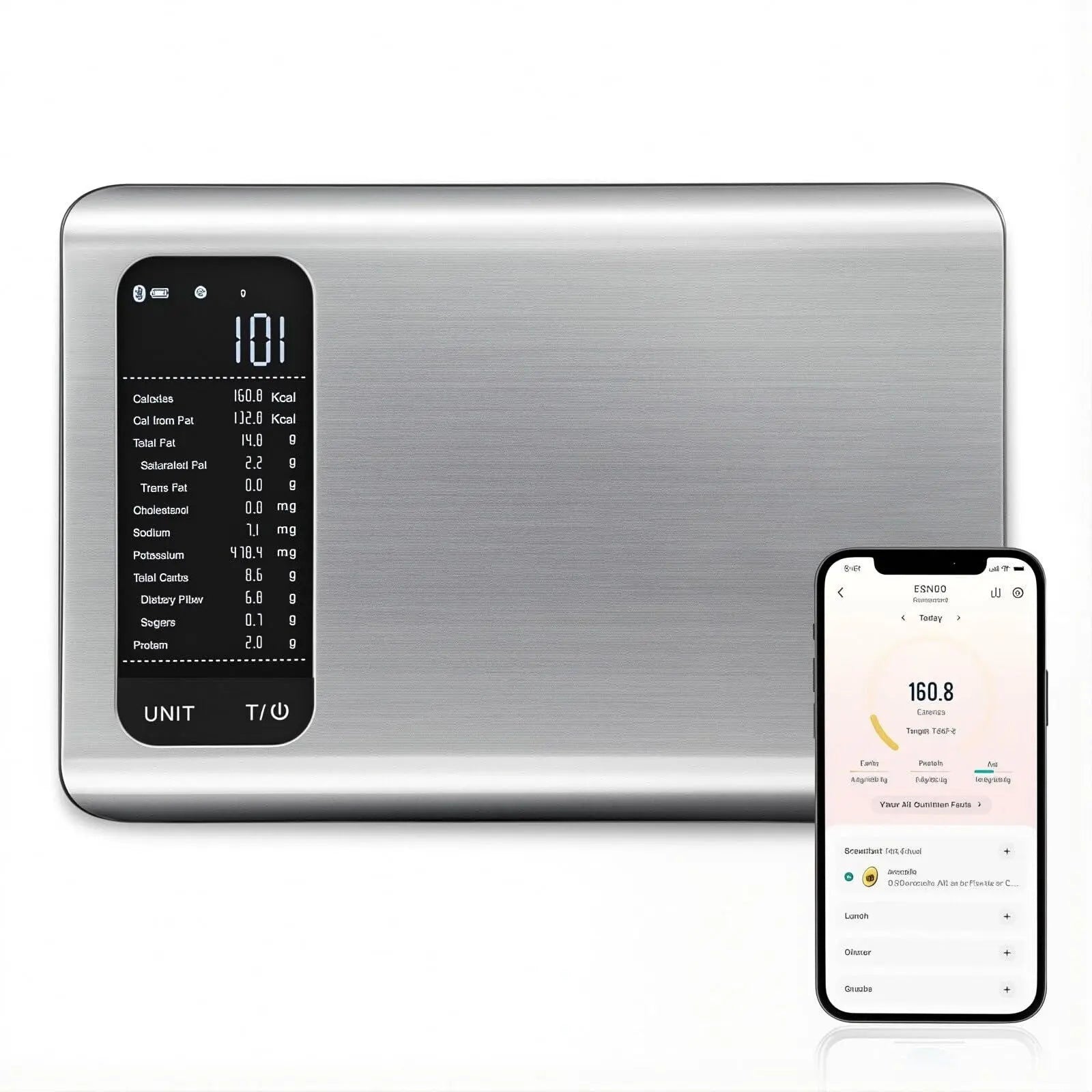 Smart Nutrition Scale for Healthy Living & Nutrition Mastery | 10kg Digital Food Scale with 19-Point Nutrient Analysis & App Hypersku