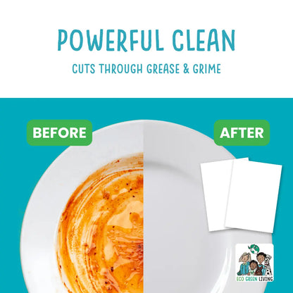 Effortless Essentials: The Clean Kitchen Edition for Eco Dishwasher Sheets Subscription  Lemon Scent | 2 Pack | 80 sheets - Outsmart