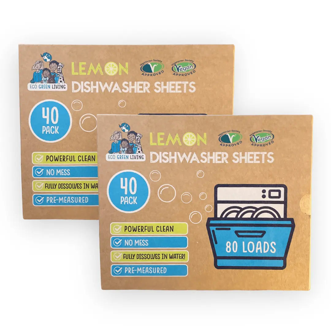 Effortless Essentials: The Clean Kitchen Edition for Eco Dishwasher Sheets Subscription  Lemon Scent | 2 Pack | 80 sheets - Outsmart